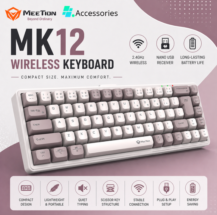 Клавиатура MeeTion MK12, белый